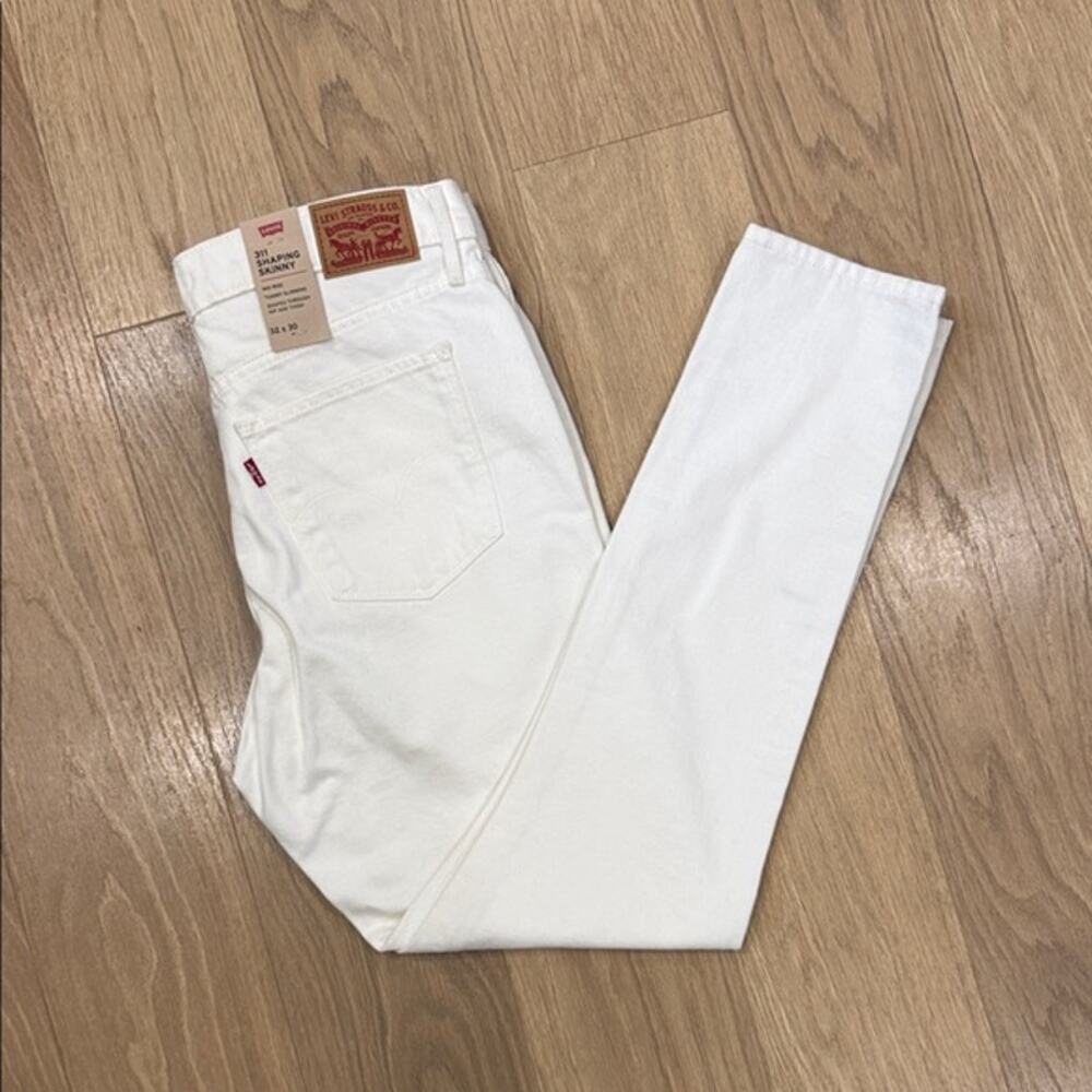 Levi's White Denim 311 Shaping Skinny Jeans Size 32 New!